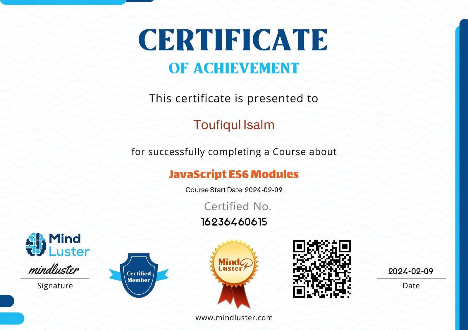 JavaScript ES-6 Certificate